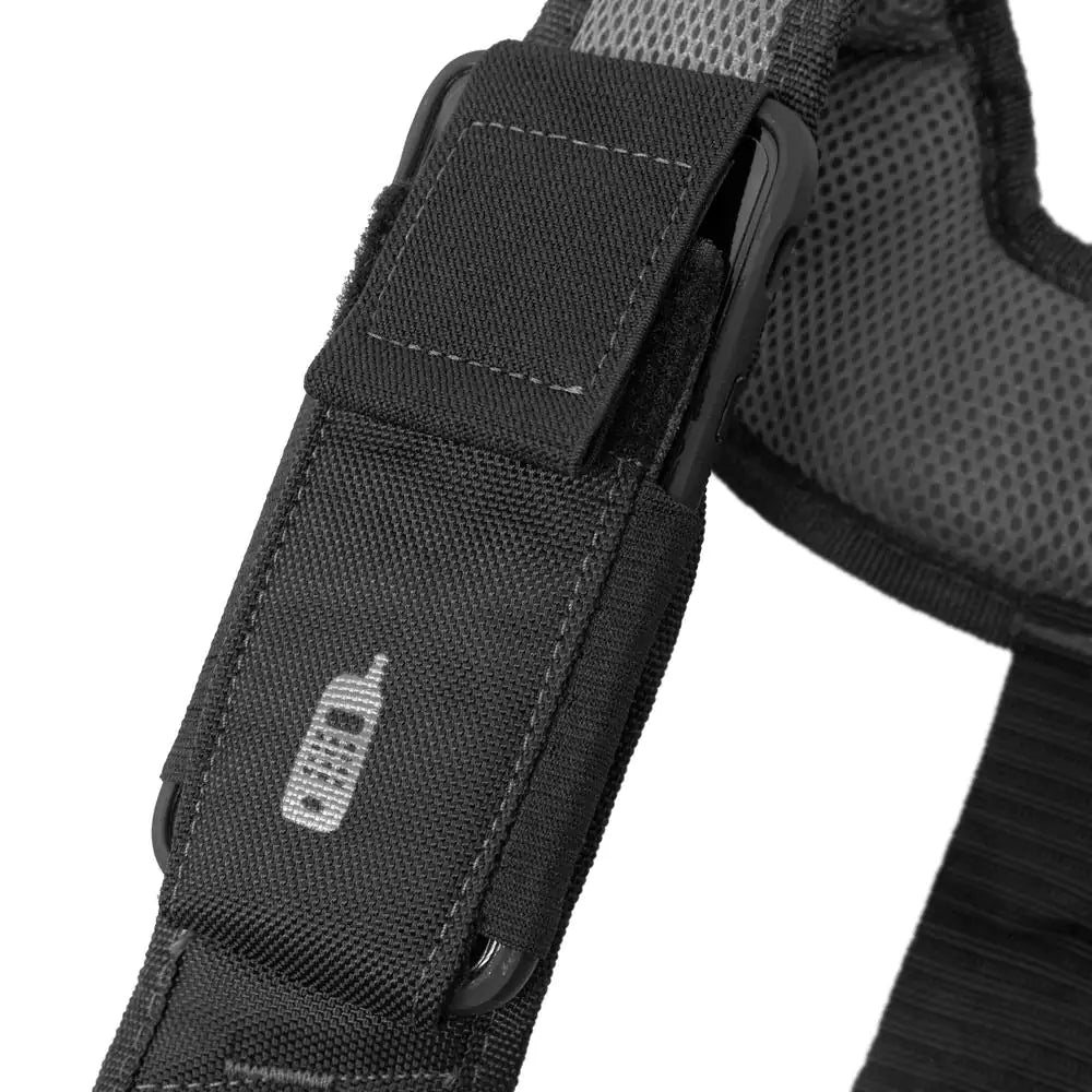 16-Pocket Black Carpenter'S Tool Belt with Suspenders