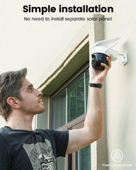 Solar Camera Outdoor Wireless - 100% Wire-Free Outdoor Security Camera Wirele...