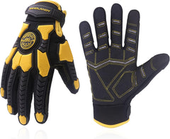 Heavy Duty Work Gloves, SBR Padding, TPR Protector Impact Gloves, anti Vibration Mechanic Gloves