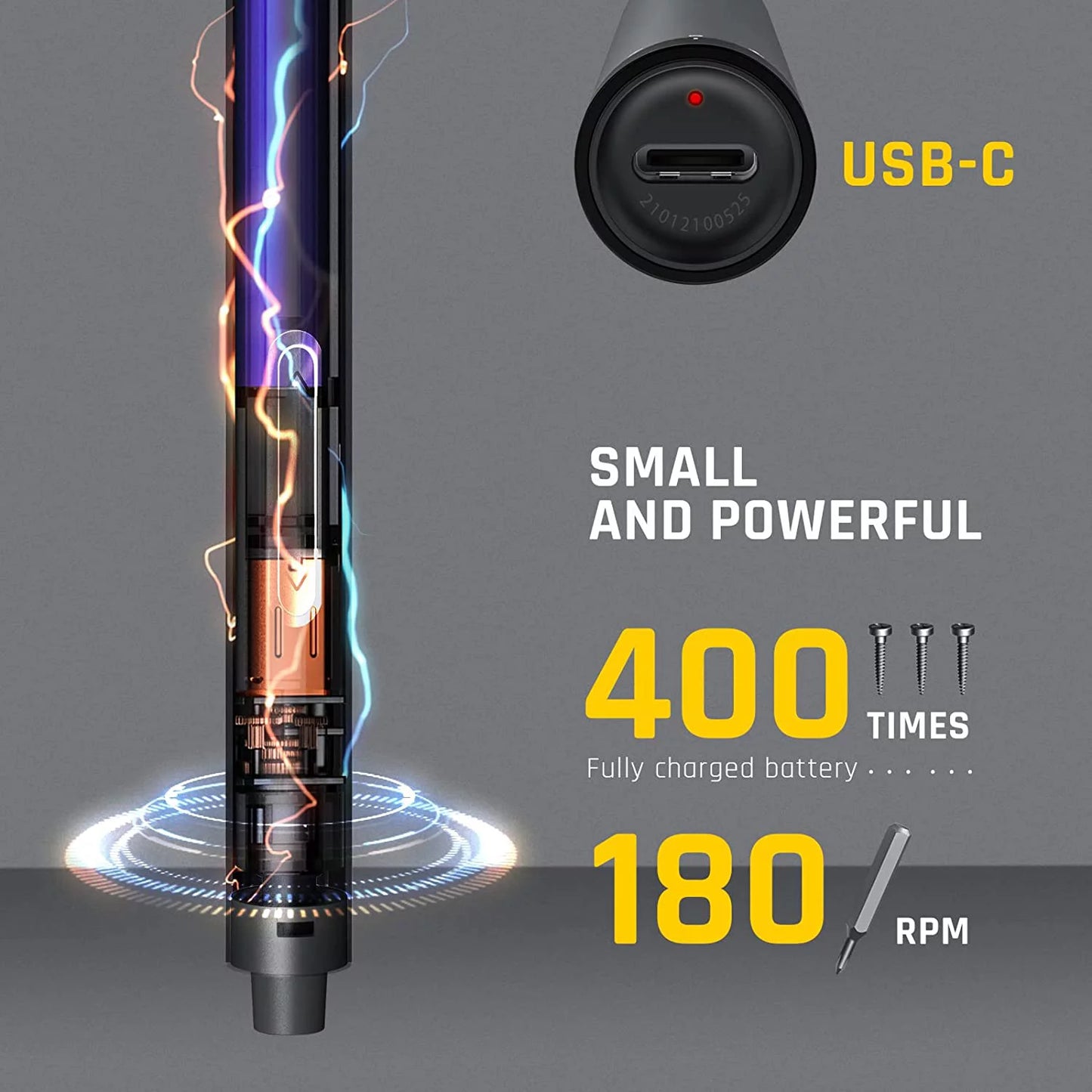 Cordless Precision Screwdriver Set with 24 Magnetic Precision Bits