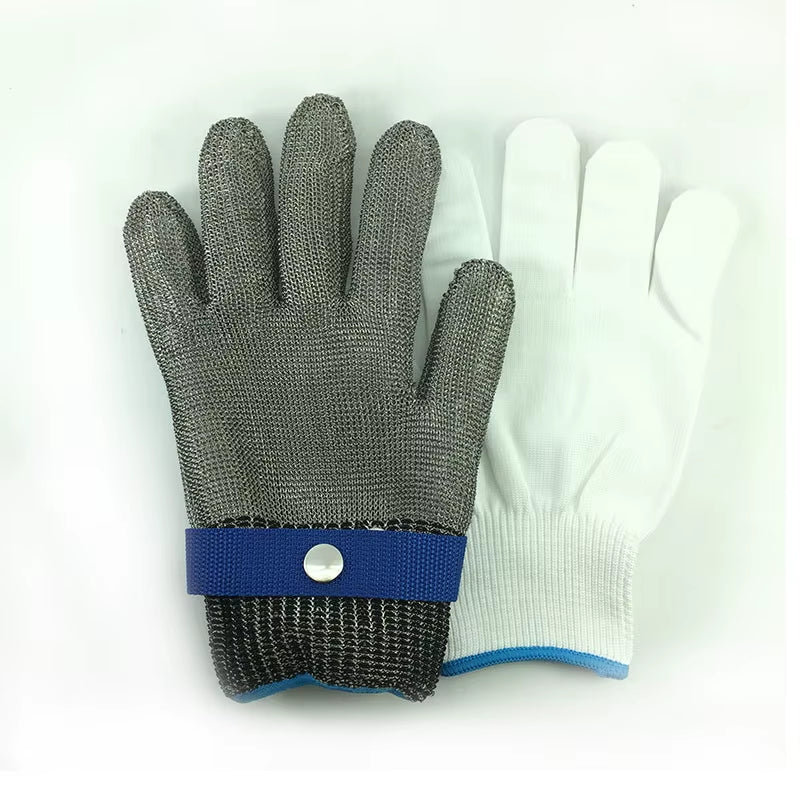 Anti-Cut Gloves Safety Cut Proof Stab Resistant Stainless Steel Wire Metal Mesh Butcher Protect Meat Cut-Resistant Gloves ANSIA5