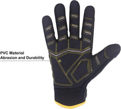 Heavy Duty Work Gloves, SBR Padding, TPR Protector Impact Gloves, anti Vibration Mechanic Gloves