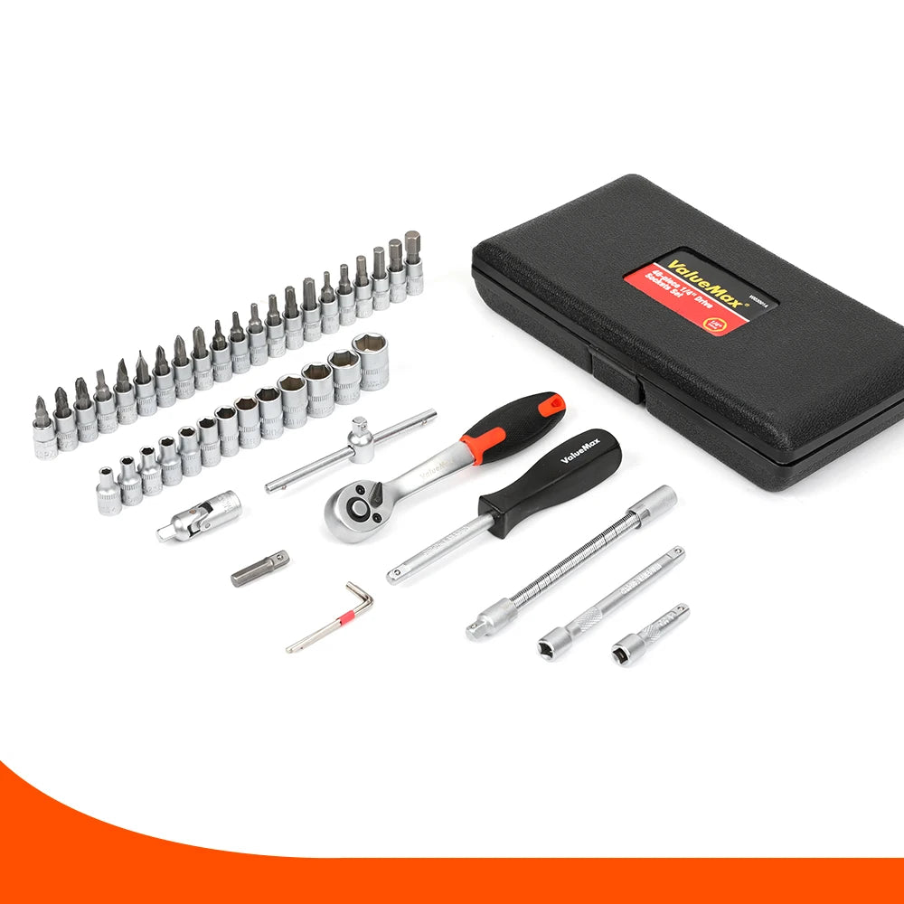 Valuemax 46Pcs Car Repair Tool Set Mechanic Tool Kits Screwdrivers Ratchet Spanner Wrenches Sockets