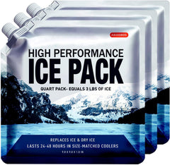 Reusable Ice Packs for Coolers Long Lasting Gel Freezer Packs for Cooler Bag Backpacks, Lunch Box, Cooler Bag, Keeps Food Cold Fresh (Set of 3)
