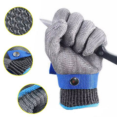 Anti-Cut Gloves Safety Cut Proof Stab Resistant Stainless Steel Wire Metal Mesh Butcher Protect Meat Cut-Resistant Gloves ANSIA5
