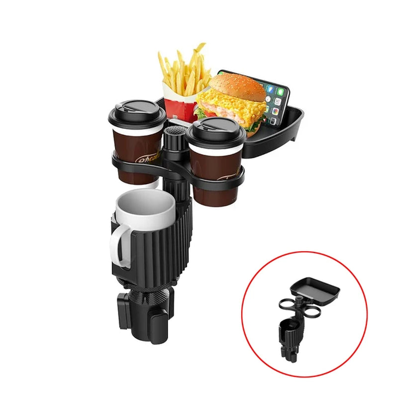 Contractor Car Cup Holder Tray 360 Degree Rotationcar Tray Table Phone Slot Car Food Table Organized Adjustable Drink Holder Car Accesories