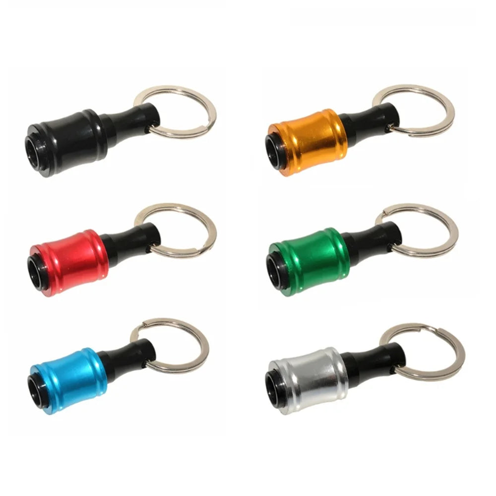 6Pcs 1/4" Hex Shank Keychain Extension Bar Screwdriver Bit Holder, Socket Adapter with Fast Change Function
