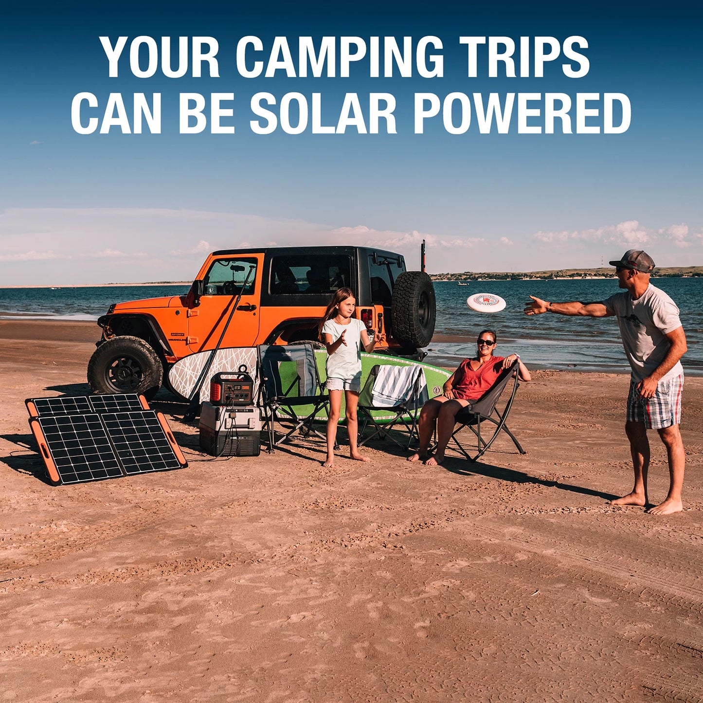 Solar Generator 1000, 1002Wh Capacity, 1*Portable Power Station with 2*100W Solar Panels