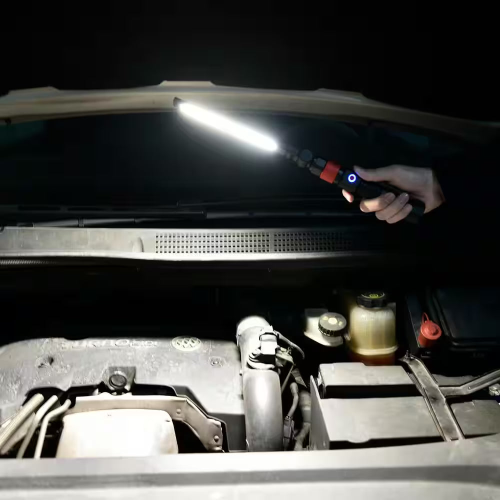 Rechargeable 350 Lumens LED 3-In-1 Task Light with Goose Neck, Flash and Task Light Head