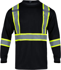Long Sleeve Safety T Shirt Reflective High Visibility Construction Work Shirts ANSI Class 3 for Men
