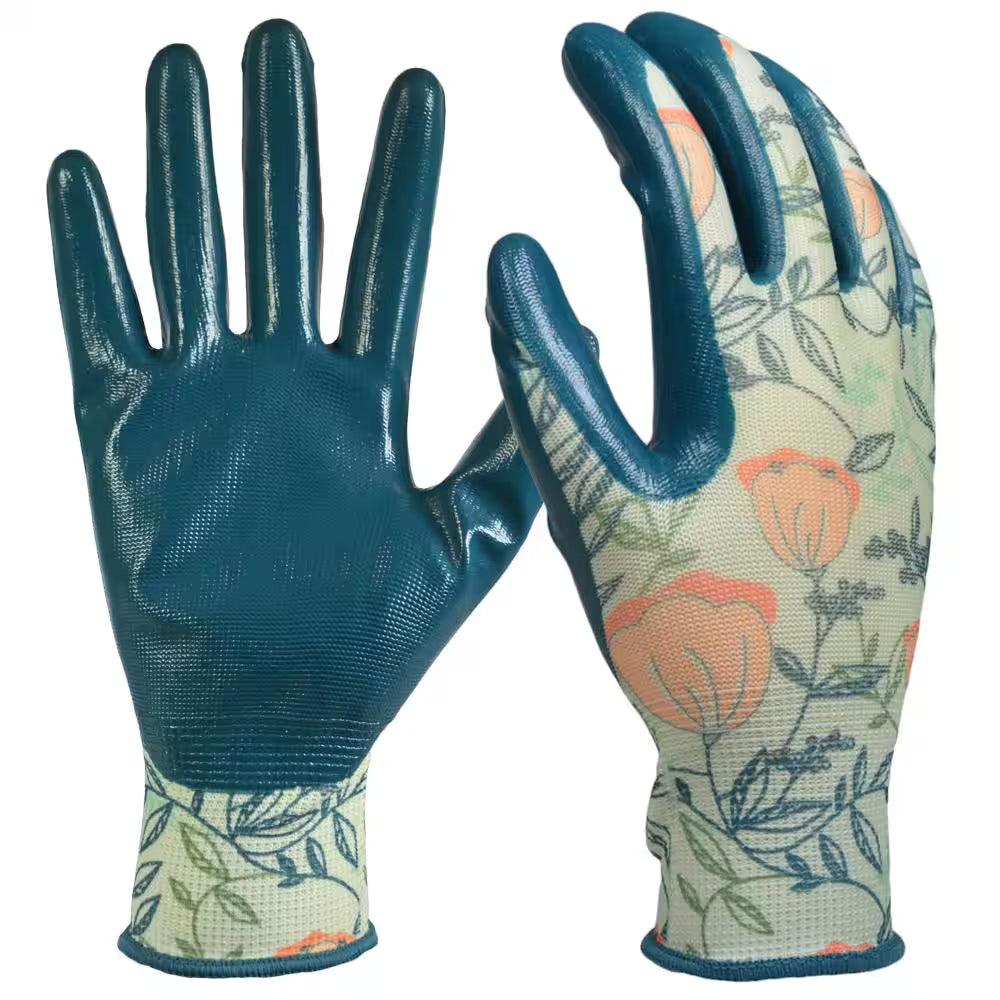 Women'S Medium Nitrile Coated Garden Gloves