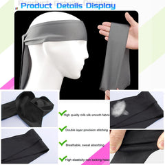 Head Tie Headband for Men Women,Sports Sweat Band Adjustable Ninja Headband Karate Sweatbands Hair Wrap Bands Tie Headbands for Running Tennis Basketball Soccer Athletic