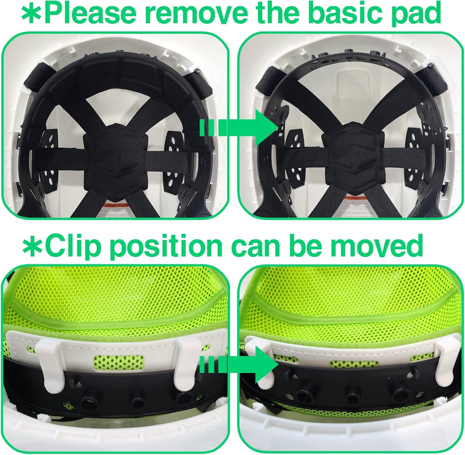 3PCS Hard Hat Liner Sweatband Work Safety Helmet Accessories, Washable Cool Mesh