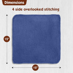 Auto Mechanic Shop Towels 100 Pack Bulk Rags 100% Cotton Commercial Grade Shop Rags Size 14"X14" (100 Pack, Blue)