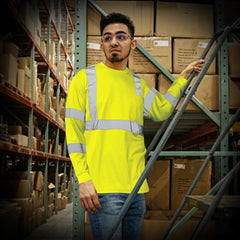 Safety Shirt,High Visibility Work T Shirt Long Short Sleeve Class 3 (XS-6XL)