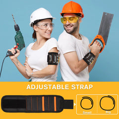 Magnetic Wristband - Men & Women'S Tool Bracelet with 15 Strong Magnets for Holding Screws/Nails/Drill, Gifts for Men/Father/Dad/Handyman/Electrician/Husband - Father'S Day Gifts