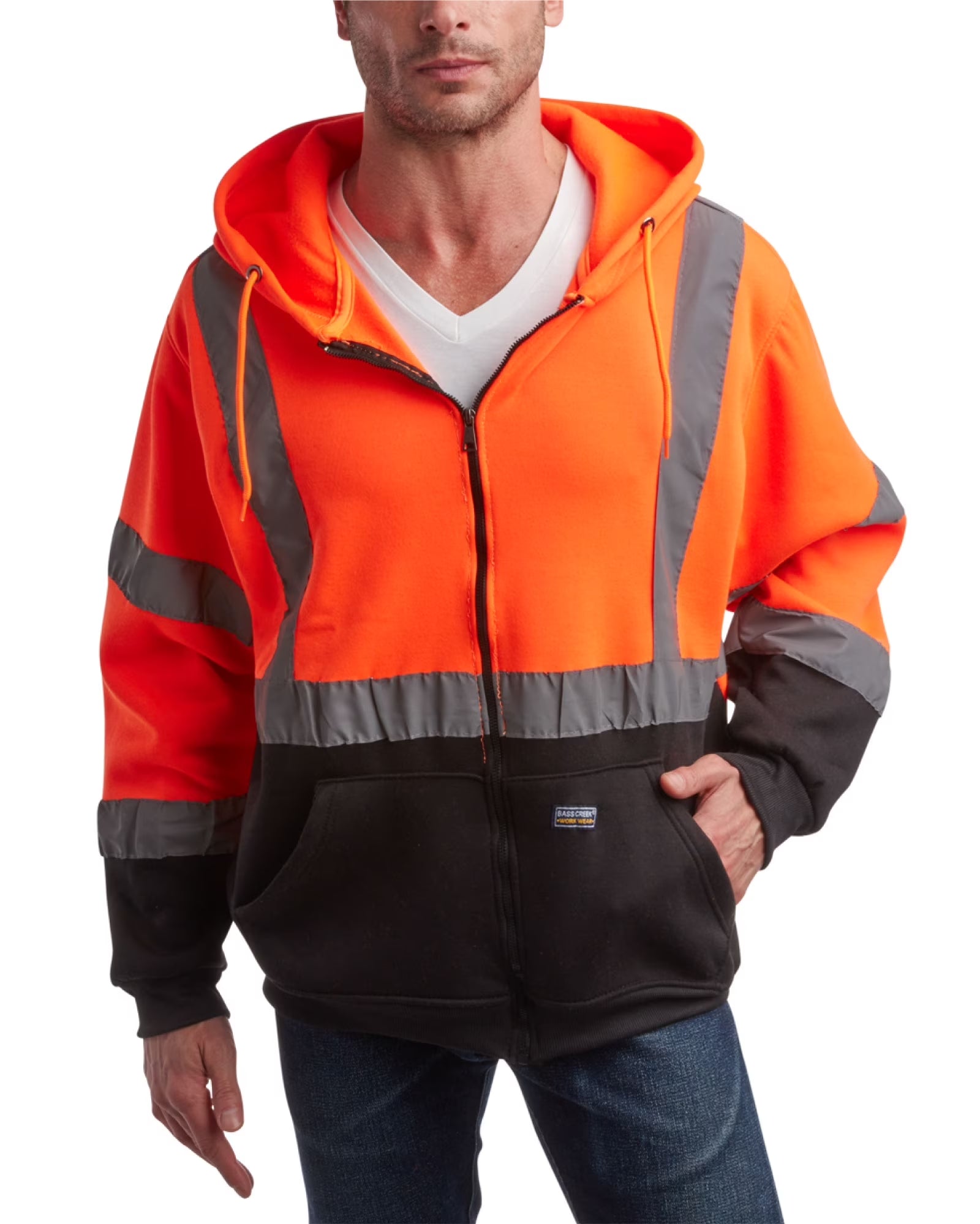 Men'S Hi Vis Hoodie - ANSI/ISEA Class 3 Safety Workwear Reflective (M-2XL)