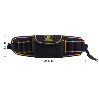 Waist Tool Belts with 7 Pockets Pouch/Work Apron for Carpenters and Builders, Durable Canvas Construction, Adjustable Belt for Custom Fit Black B