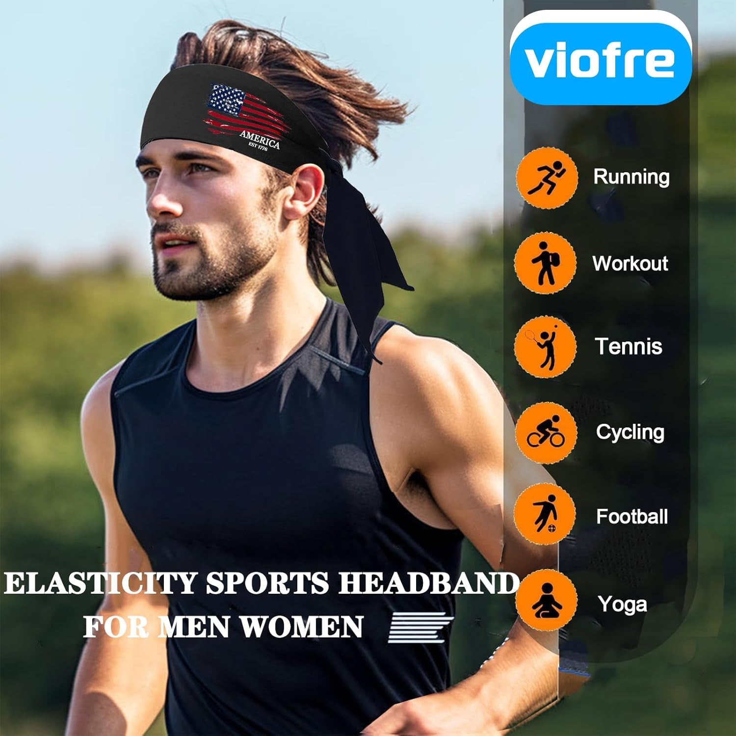 Head Tie Headband for Men Women,Sports Sweat Band Adjustable Ninja Headband Karate Sweatbands Hair Wrap Bands Tie Headbands for Running Tennis Basketball Soccer Athletic