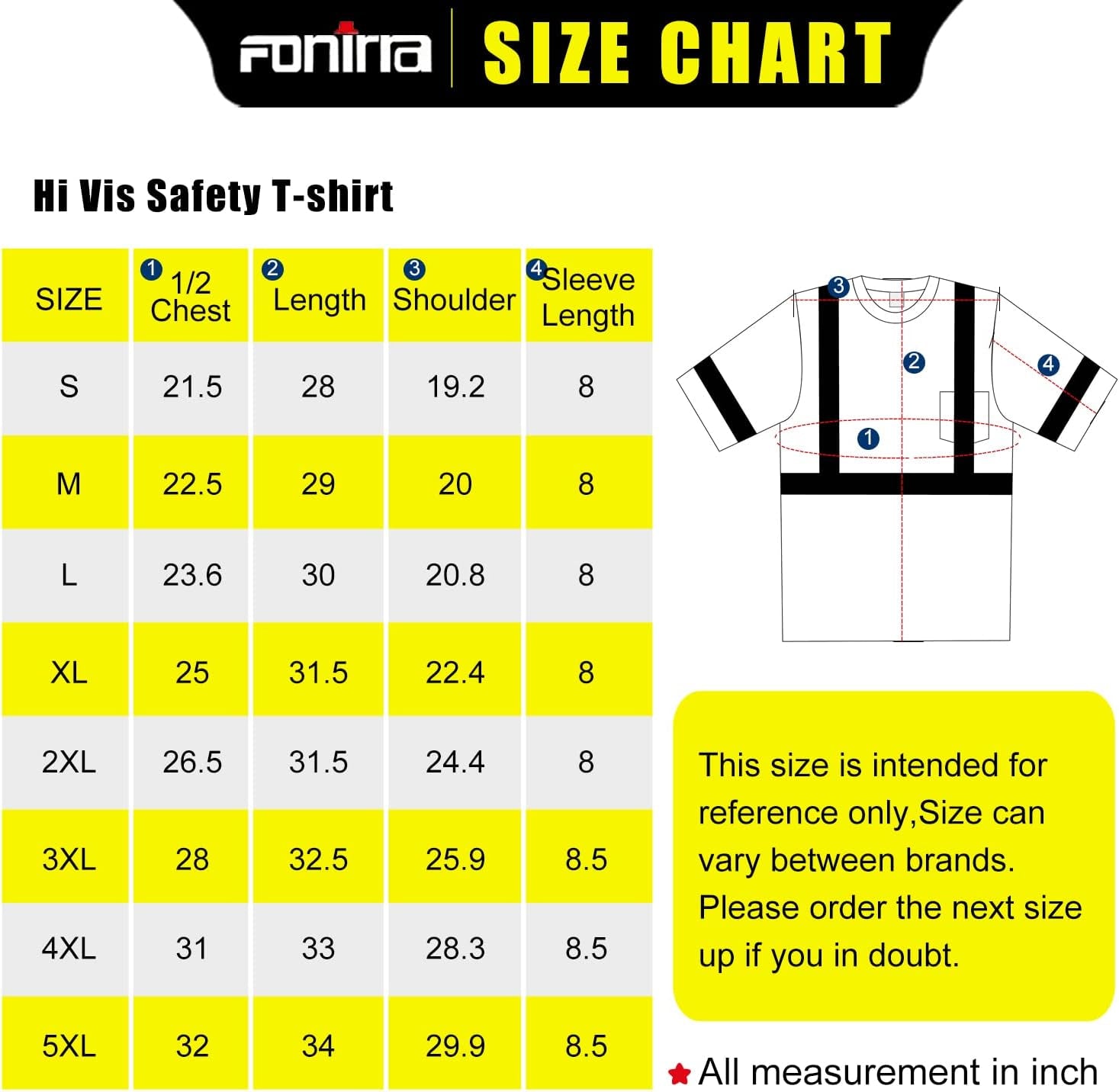 Hi Vis Safety T Shirts with Pocket for Men Work ANSI Class 2 Reflective Short Sleeveve