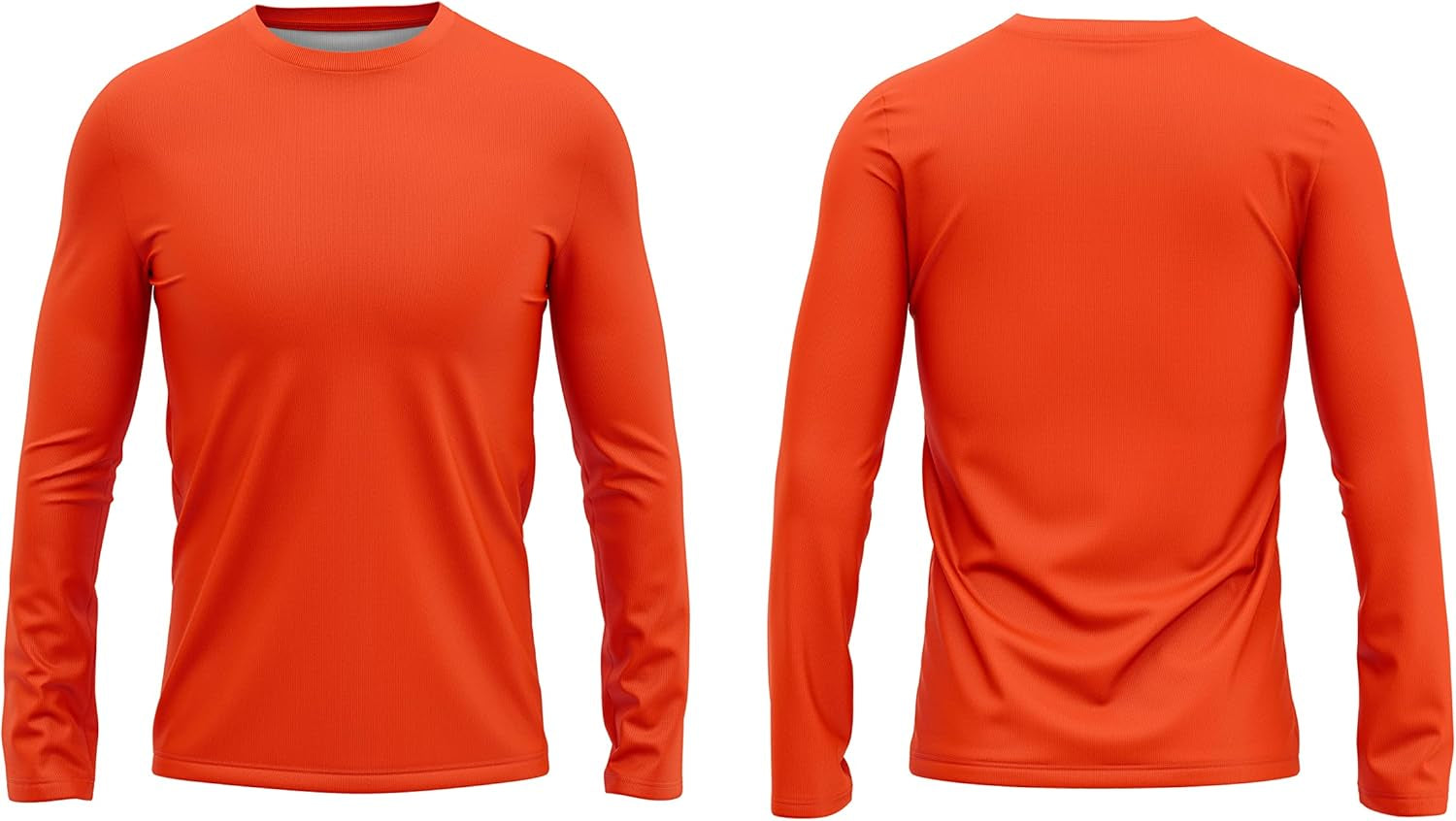 High Visibility Shirts for Men 100% Polyester UPF40+ Long Sleeve Safety Construction Work Shirts