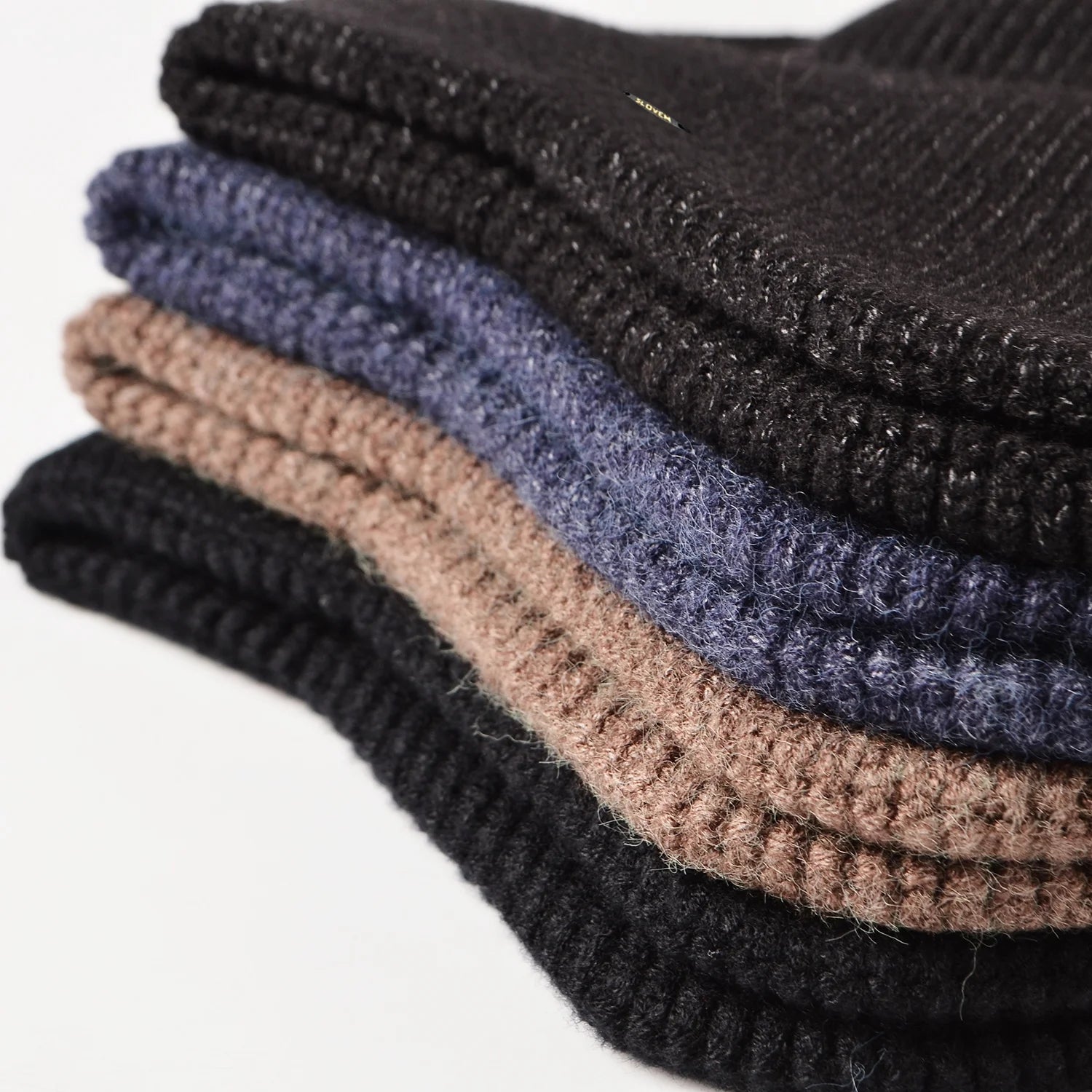 Men Women Knit Hat Winter Warm Stretch Beanie Ear Flaps Cap Outdoor Work Ski (Navy)
