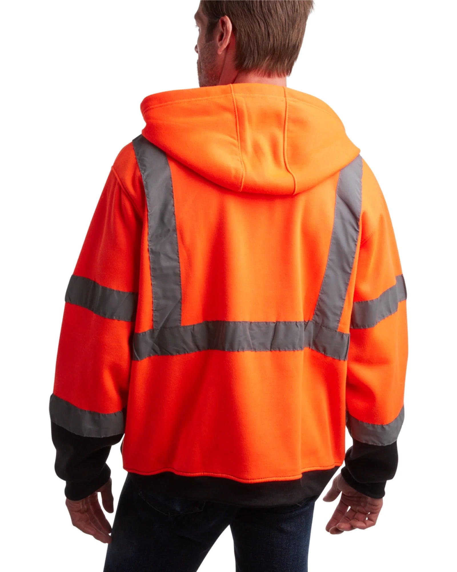 Men'S Hi Vis Hoodie - ANSI/ISEA Class 3 Safety Workwear Reflective (M-2XL)