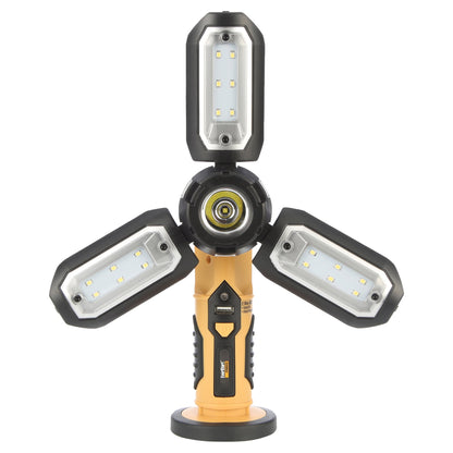 Maxx SAT3E 600 Lumen LED Work Light with Home/Car Chargers, USB Power