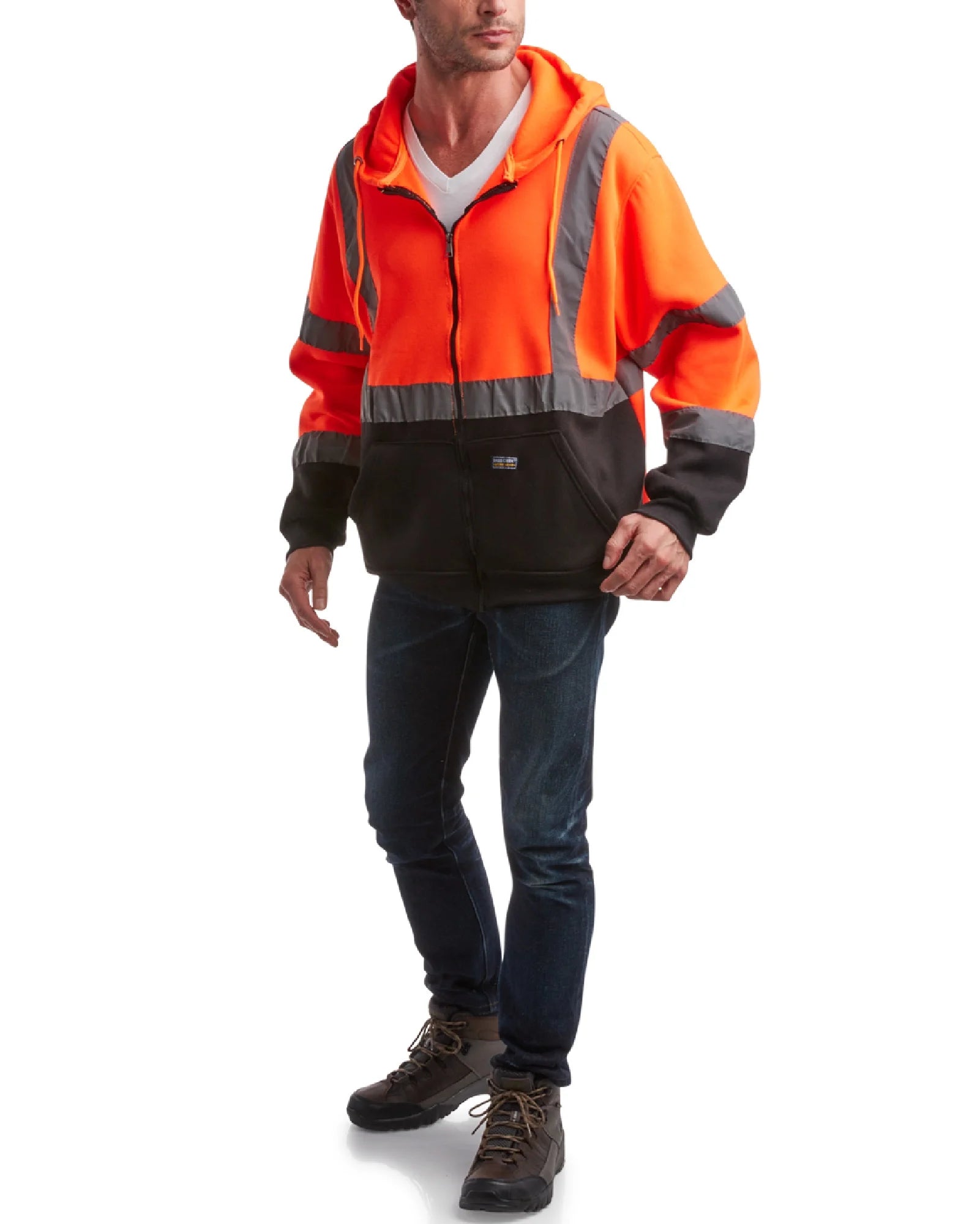 Men'S Hi Vis Hoodie - ANSI/ISEA Class 3 Safety Workwear Reflective (M-2XL)