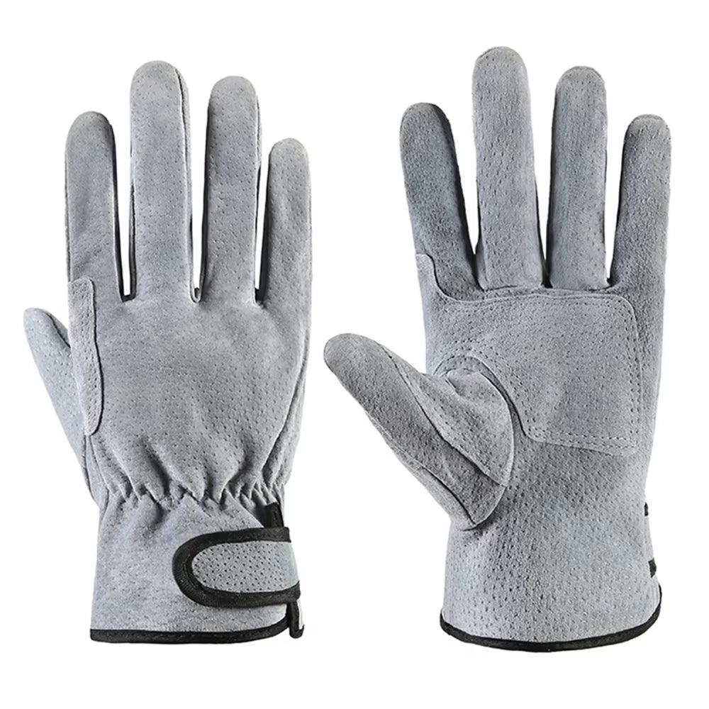 Work Gloves Cowhide Leather Welding Gloves Heat Resistant Security Protection Safety Work Gloves for Welder