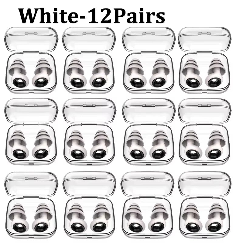 Silicone Sleeping Noise Reducing Earplugs Set Swimming Noise Reducing Earplugs Soundproof Noise Canceling Mute Earplugs