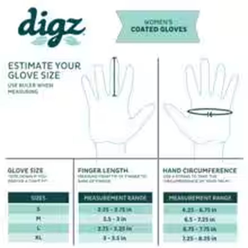 Women'S Medium Nitrile Coated Garden Gloves