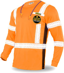 - Charlotte, NC - Limited Edition Long Sleeve Safety Shirts [Deluxe Fishbone Tape] Class 3 ANSI OSHA Compliant