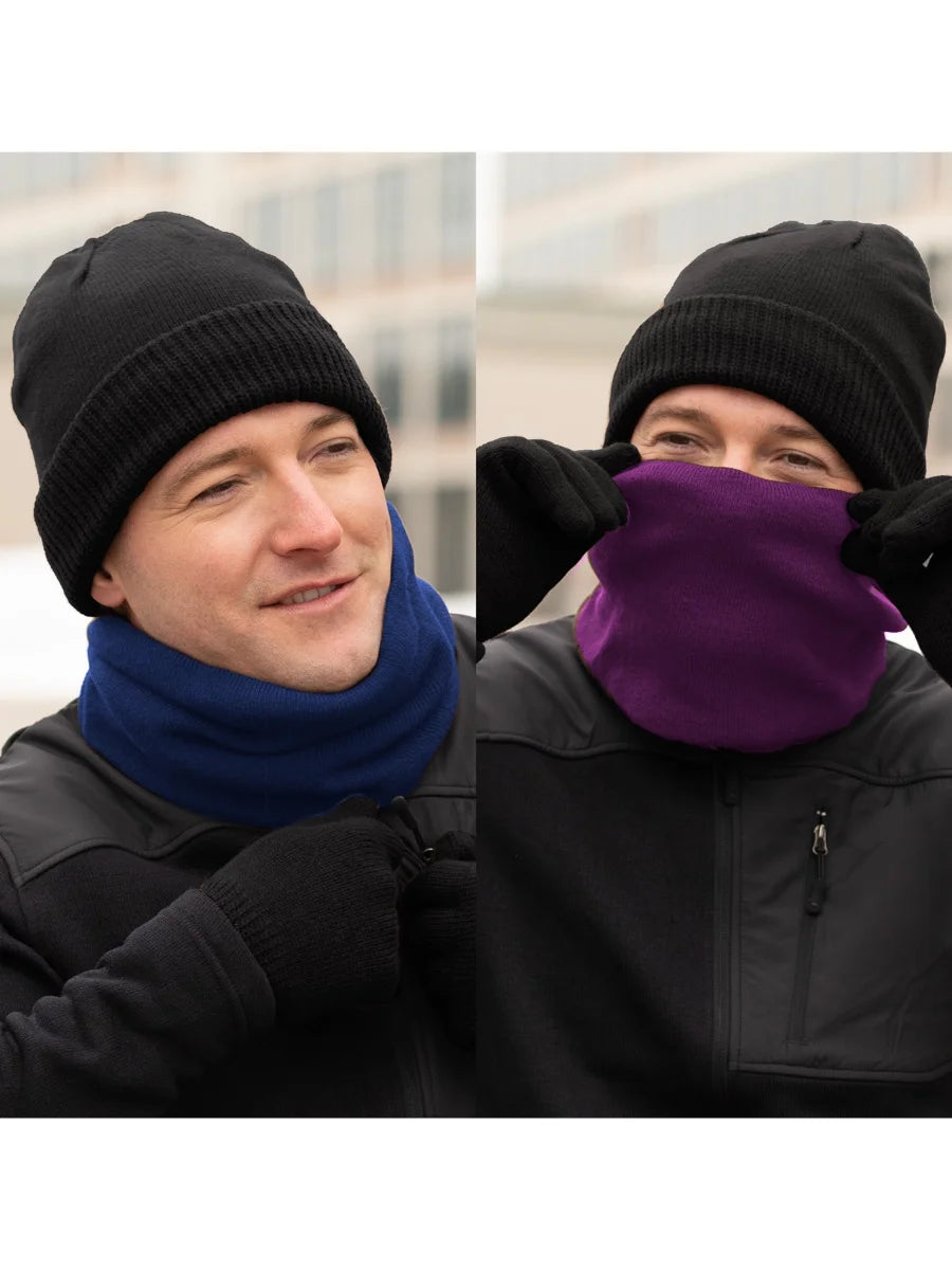 Thick Heat Trapping Thermal Neck Gaiter Set, 2 Pack