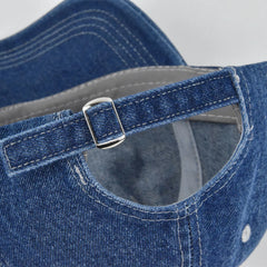 Clearance! Baseball Cap, Mens and Womens Denim Retro Washed and Old Destroyed Peaked Cap Solid Color Baseball Cap, Womens Baseball Caps, Sun Hats for Women Blue
