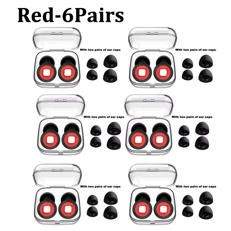 Silicone Sleeping Noise Reducing Earplugs Set Swimming Noise Reducing Earplugs Soundproof Noise Canceling Mute Earplugs
