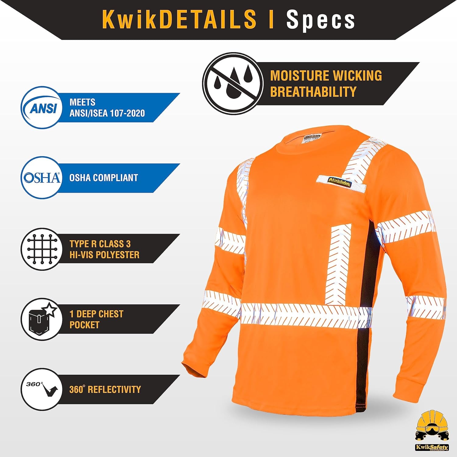 - Charlotte, NC - Limited Edition Long Sleeve Safety Shirts [Deluxe Fishbone Tape] Class 3 ANSI OSHA Compliant