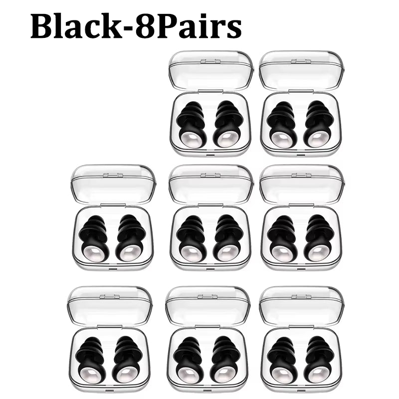 Silicone Sleeping Noise Reducing Earplugs Set Swimming Noise Reducing Earplugs Soundproof Noise Canceling Mute Earplugs
