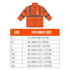 Glowear 8366 5XL Orange Lightweight Hi-Vis Rain Jacket - Type R, Class 3