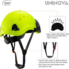 Hard Hats Construction OSHA ANSI Z89.1 Approved Safety Helmet Vented Hard Hat with Visor Adjustable 6 Pt Suspension Safety Hardhats Construction Work