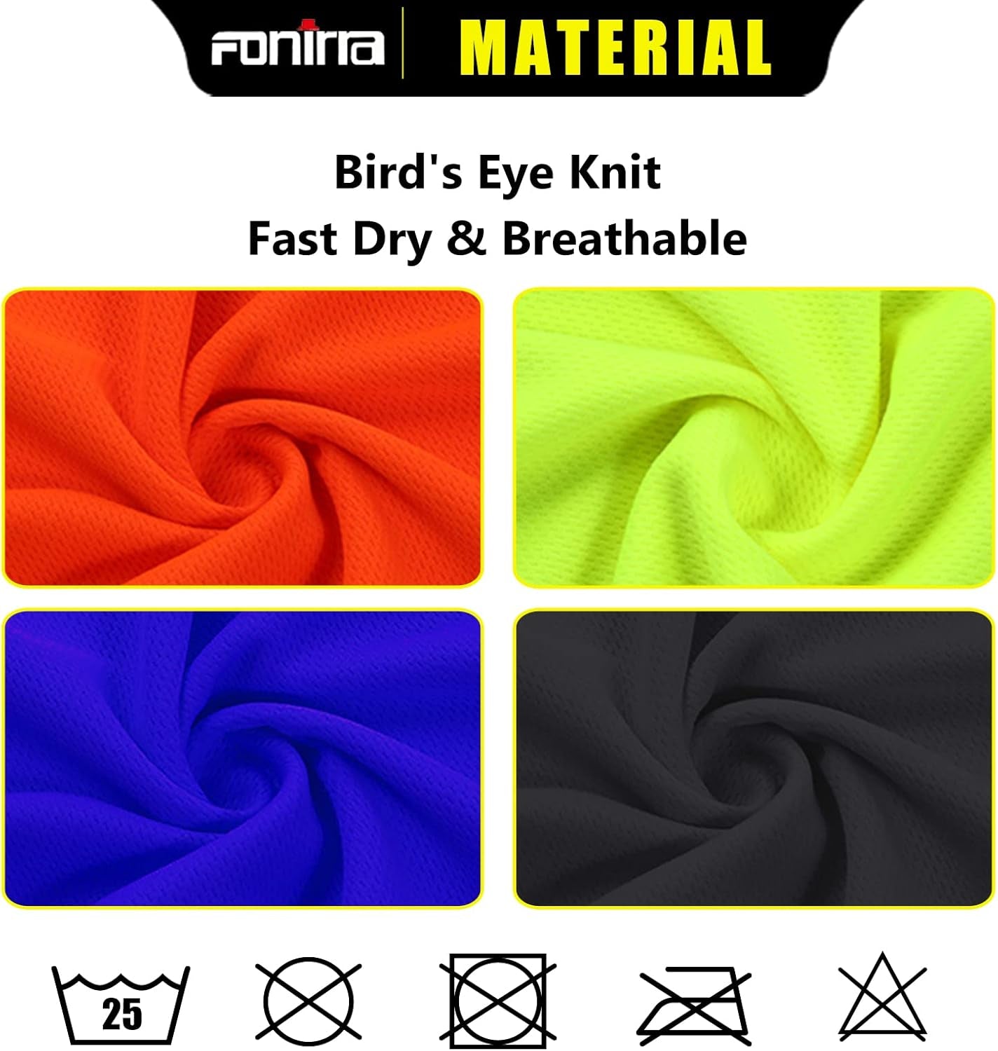 Hi Vis Safety T Shirts with Pocket for Men Work ANSI Class 2 Reflective Short Sleeveve