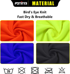 Hi Vis Safety T Shirts with Pocket for Men Work ANSI Class 2 Reflective Short Sleeveve