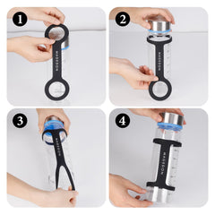 (2 Pack) Water Bottle Carrier Gripwater Handle Gripcup Strap Soft Band Hol