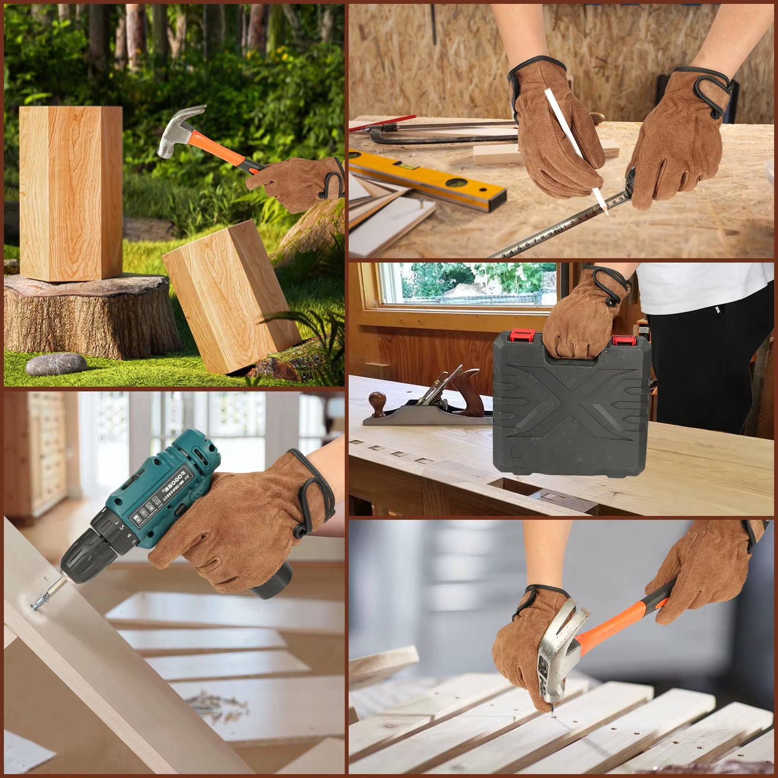 Work Gloves for Men, Work Gloves Men Heavy Duty ,Firm Grip Work Gloves,Puncture Resistant,Guantes De Trabajo Para Hombre