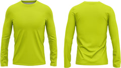 High Visibility Shirts for Men 100% Polyester UPF40+ Long Sleeve Safety Construction Work Shirts