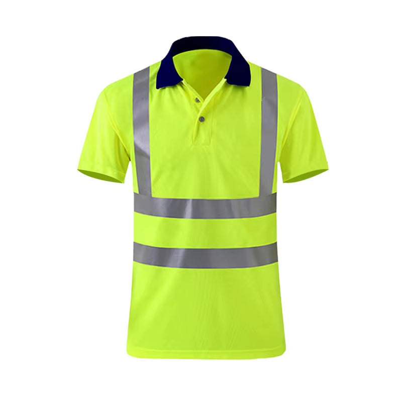 Shirts for Men High Visibility Reflective T-Shirt Long Sleeves Safety Shirt Hi Vis Workwear Shirt Work Shirts Polo