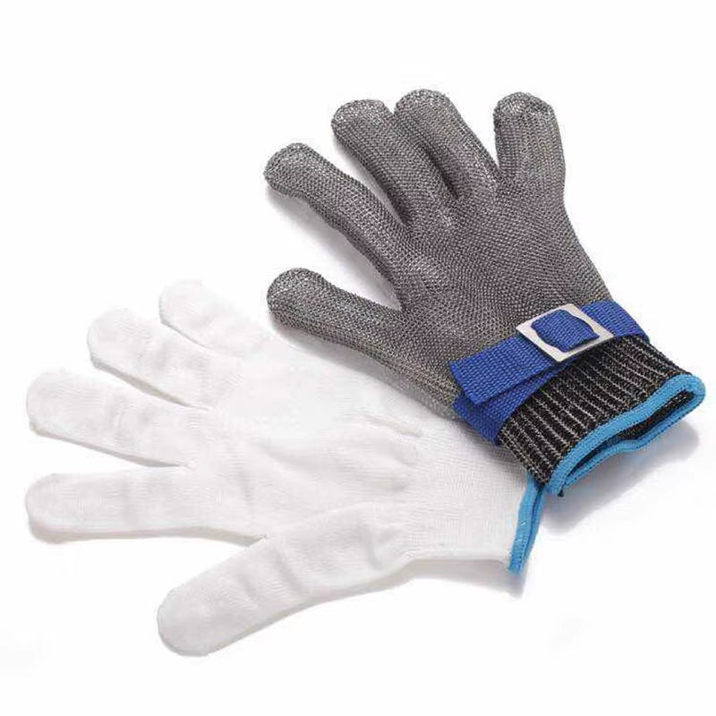 Anti-Cut Gloves Safety Cut Proof Stab Resistant Stainless Steel Wire Metal Mesh Butcher Protect Meat Cut-Resistant Gloves ANSIA5