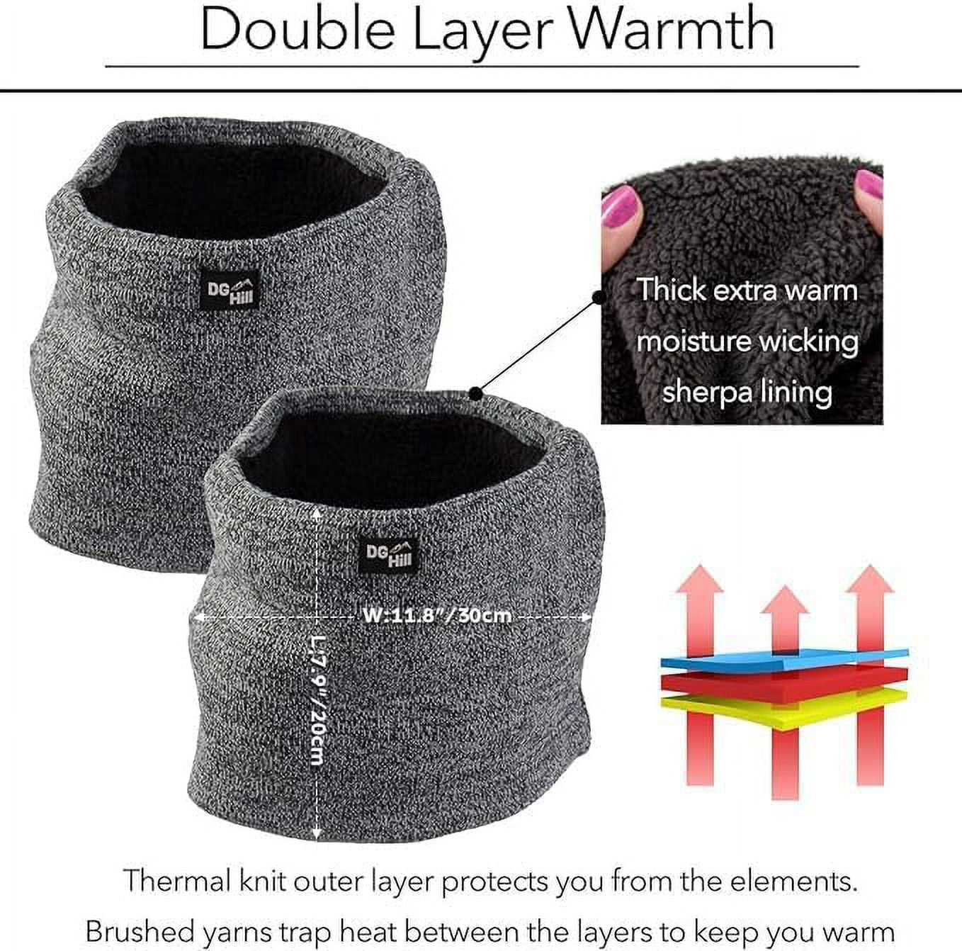Thick Heat Trapping Thermal Neck Gaiter Set, 2 Pack
