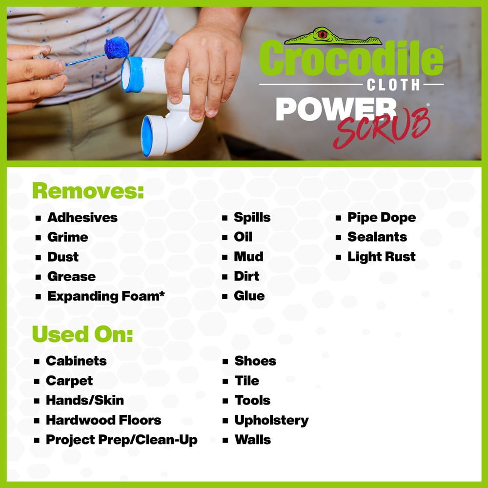 Powerscrub Extra-Large Household and Commercial Cleaning Wipes - 80 Heavy-Duty Cloths for Ultimate Dirt Removal