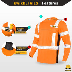 - Charlotte, NC - Limited Edition Long Sleeve Safety Shirts [Deluxe Fishbone Tape] Class 3 ANSI OSHA Compliant